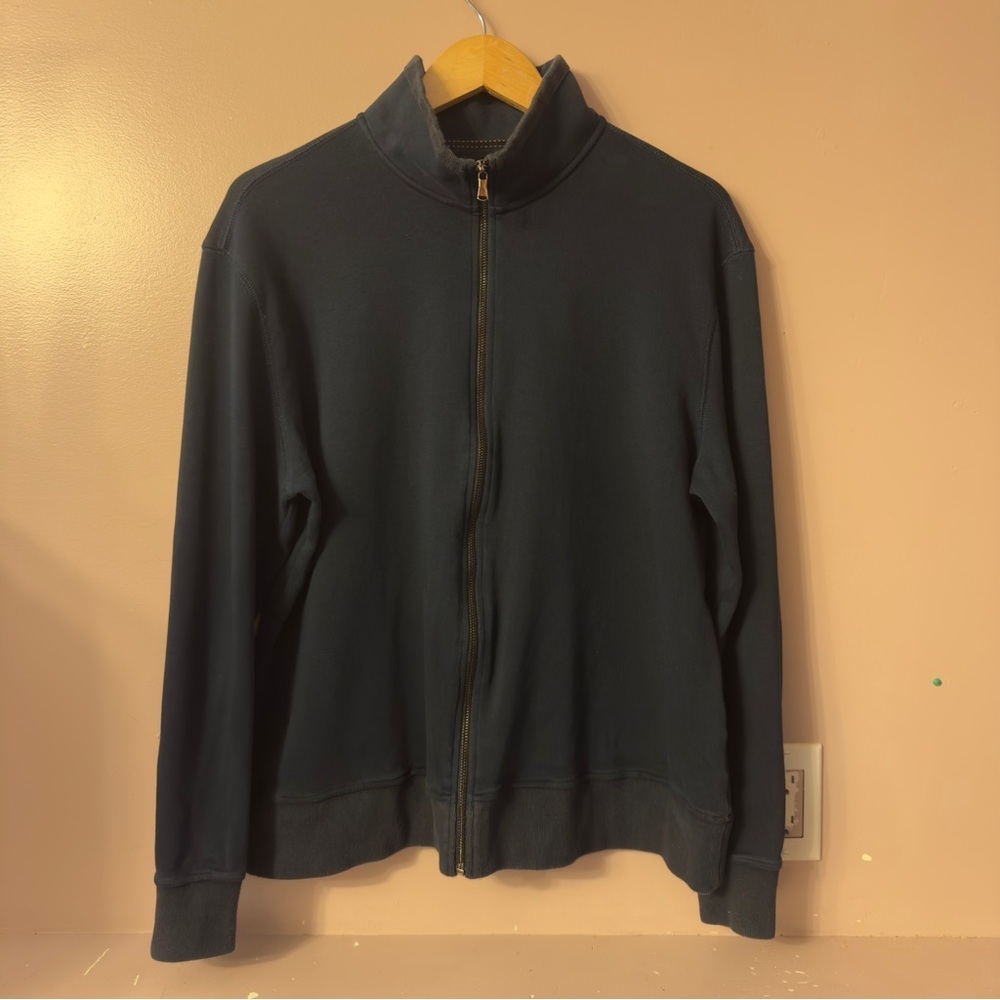 Robert Graham Fullzip Sweater Navy Blue Men Size XL